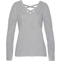 Sweter bonprix szary melanż. Szare swetry damskie bonprix, z bawełny. Za 89.99 zł.