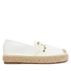 Espadryle DeeZee. Białe espadryle damskie DeeZee, bez wzorów, bez obcasa, bez zapięcia. Za 99.99 zł.