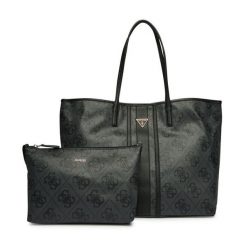 Torebka Guess. Szare torebki do ręki damskie Guess, z aplikacjami, bez dodatków. Za 689.99 zł.