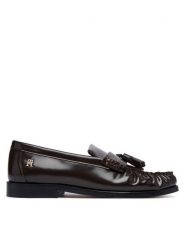 Tommy Hilfiger Loafersy Tassel Abrasivato FW0FW09460 Brązowy ciemny. Brązowe mokasyny damskie Tommy Hilfiger, ze skóry. Za 649.99 zł.