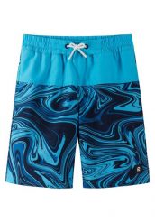 Szorty kąpielowe dziecięce Reima Papaija. Niebieskie szorty dla chłopców Reima, na lato, bez wzorów, z materiału, sportowe. Za 57.99 zł.