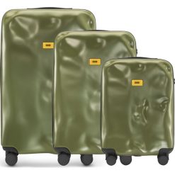 Walizki Icon w zestawie 3 el. matowy oliwkowy. Walizki męskie Crash Baggage, z materiału. Za 2,628.00 zł.