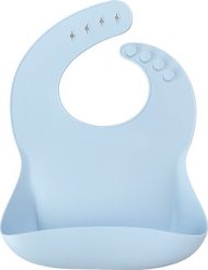 MINIKOIOI MINIKOIOI silicone bib BASICS, 6m+, Mineral Blue, 101300003. Niebieskie śliniaki dla dzieci MINIKOIOI, bez wzorów. Za 60.95 zł.