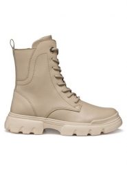Geox Kozaki J Junette J56HVB 000BC C5000 D Beżowy. Brązowe buty zimowe dziewczęce Geox, bez wzorów, ze skóry, bez zapięcia. Za 309.99 zł.