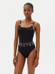 Guess Strój kąpielowy E5GJ26 KC692 Czarny. Czarne kostiumy jednoczęściowe damskie Guess, s, z aplikacjami, z syntetyku. Za 339.99 zł.