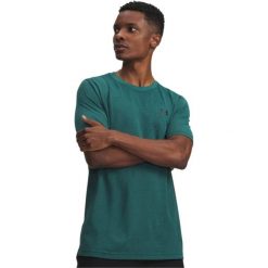 Męska koszulka Vanish Seamless (Zielona/Czarna). Czarne koszulki sportowe męskie Under Armour, m, bez wzorów, z dzianiny, bez kołnierzyka, bez ramiączek, na fitness i siłownię. Za 194.15 zł.