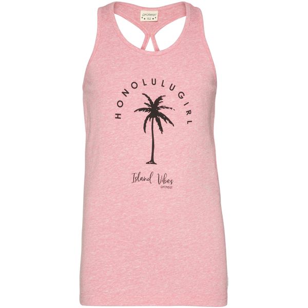 Koszulka dziewczęca bez rękawów Protest MAISY Junior. Czerwone bluzki dla dziewczynek Protest, bez wzorów, bez ramiączek. Za 99.99 zł.