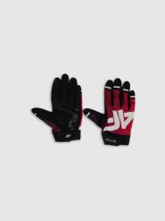 4F Rękawiczki kolarskie uniseks - czerwone XL. Czerwone rękawiczki męskie 4f, bez wzorów, z materiału. Za 129.99 zł.