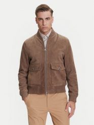 Michael Kors Kurtka skórzana CT5801E4R4 Brązowy Regular Fit. Brązowe kurtki męskie Michael Kors, l, bez wzorów, ze skóry, bez kaptura. Za 2,789.00 zł.