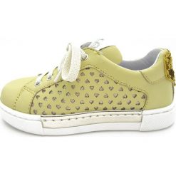 Skórzane sneakersy w kolorze złotym. Trampki i tenisówki dziewczęce Obuwie dla dzieci. W wyprzedaży za 187.95 zł.