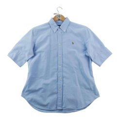 Koszule klasyczne damskie Slim Fit niebieskie. Niebieskie koszule damskie Ralph Lauren, l, bez wzorów, z jeansu, eleganckie, bez kołnierzyka, bez ramiączek. Za 207.36 zł.