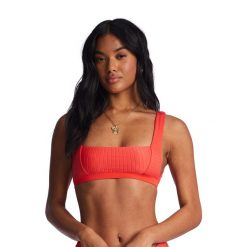 Góra od stroju kąpielowego Billabong Lined Up Tank. Czerwone bikini damskie Billabong, xs, bez wzorów. Za 109.99 zł.