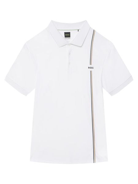 BOSS Polo PL_TOC Game 3 50563363 Biały Regular Fit. Białe koszulki polo męskie Boss, l, bez wzorów, z syntetyku, bez ramiączek. Za 549.99 zł.