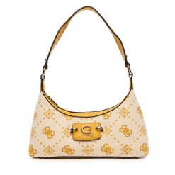 Torebka Guess. Brązowe torebki do ręki damskie Guess, z aplikacjami, klasyczne, bez dodatków. Za 389.99 zł.