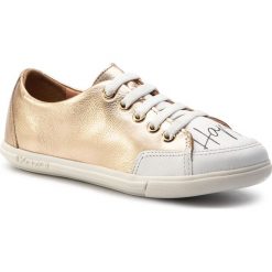Tenisówki KAZAR - Amelia 38047-11-13 Gold. Żółte półbuty damskie Kazar, bez wzorów, ze skóry, bez obcasa, na płaskiej podeszwie, bez zapięcia. W wyprzedaży za 269.00 zł.