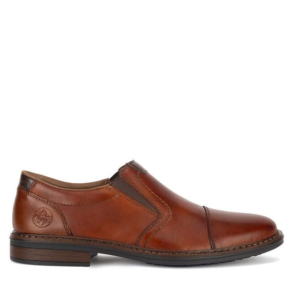 Półbuty Rieker. Brązowe eleganckie półbuty Rieker, bez zapięcia. Za 419.99 zł.