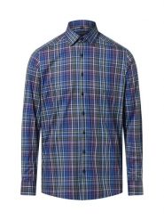 Finshley & Harding koszula biznesowa Mężczyźni Modern Fit Bawełna niebieski, 44. Niebieskie koszule męskie Finshley & Harding, m, bez wzorów, z bawełny, biznesowe, bez kołnierzyka, bez ramiączek. Za 159.95 zł.