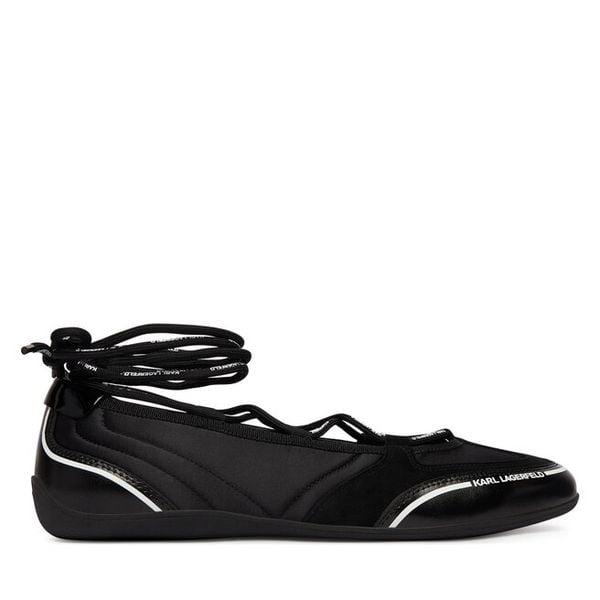 Baleriny KARL LAGERFELD. Czarne baleriny damskie KARL LAGERFELD, bez wzorów, bez obcasa. Za 620.99 zł.