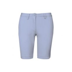 Damskie Szorty chino Kariban. Niebieskie szorty damskie KARIBAN, l, bez wzorów, z materiału, eleganckie. Za 171.50 zł.