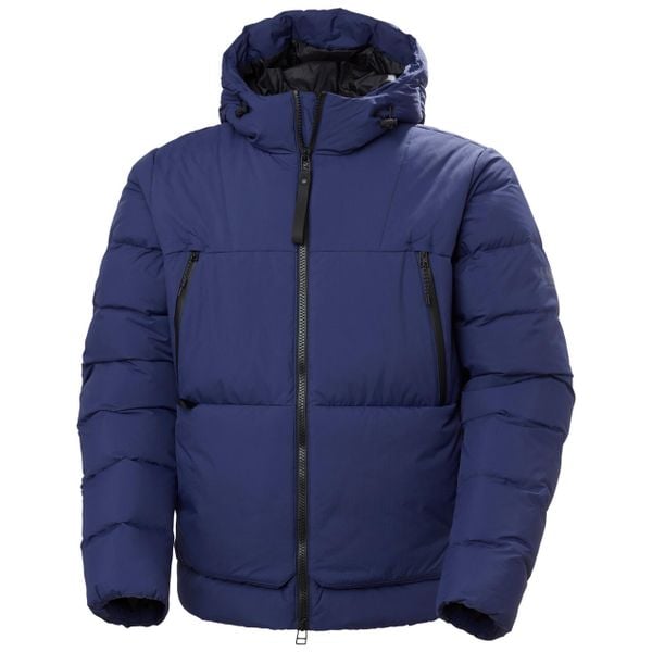 Kurtka z kapturem Helly Hansen W22 Arc. Niebieskie kurtki damskie Helly Hansen, bez wzorów, z puchu, z kapturem, narciarskie. W wyprzedaży za 1,739.50 zł.