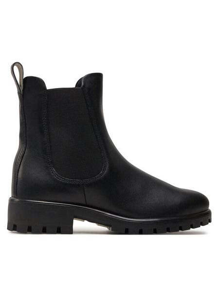 ECCO Sztyblety Modtray W 49002301001 Czarny. Czarne botki damskie ecco, ze skóry, bez obcasa, na płaskiej podeszwie, bez zapięcia. Za 739.99 zł.