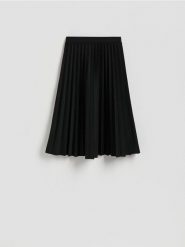Spódnica z aplikacją - czarny. Czarne spódnice damskie Reserved, l, z aplikacjami, z dzianiny, midi, rozkloszowane. Za 129.99 zł.