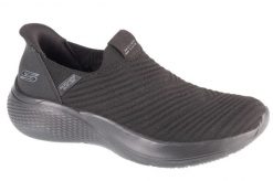Buty sportowe Sneakersy damskie, Slip-Ins Bobs Infinity - Daily. Czarne obuwie sportowe damskie Skechers, bez wzorów, z materiału, trekkingowe. Za 299.99 zł.
