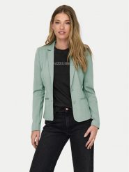 ONLY Marynarka Poptrash 15153144 Zielony Regular Fit. Zielone żakiety damskie Only, m, bez wzorów, z wiskozy. Za 129.99 zł.