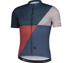 Koszulka z krótkim rękawem IRODORI, niebieski indygo. Niebieskie koszulki sportowe męskie Shimano, na lato, s, bez wzorów, z materiału, bez kołnierzyka, bez ramiączek, rowerowe. Za 329.90 zł.