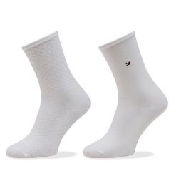 Skarpety długie Tommy Hilfiger. Czarne skarpety damskie Tommy Hilfiger, bez wzorów. Za 49.99 zł.