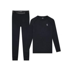 Koszulka z wełny merynosów termoutwardzalna – damska – koszula + legginsy. Czarne koszule damskie POEDERBAAS, bez wzorów, z wełny, sportowe, bez kołnierzyka, bez ramiączek. W wyprzedaży za 438.12 zł.