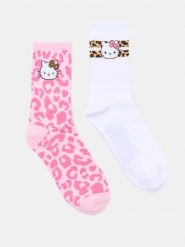 Skarpetki z bawełną 2 pack Hello Kitty - wielobarwny. Skarpety damskie Sinsay, bez wzorów, z bawełny. Za 12.99 zł.
