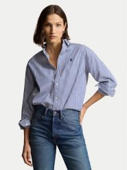 Polo Ralph Lauren Koszula 211910743020 Niebieski Regular Fit. Niebieskie bluzki damskie Polo Ralph Lauren, l, bez wzorów, z bawełny, bez kołnierzyka, bez ramiączek. Za 859.99 zł.