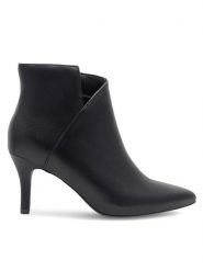 Sergio Bardi Botki WYL3038-14Z-SB Czarny. Czarne botki damskie Sergio Bardi, ze skóry, bez obcasa, na szpilce, bez zapięcia. Za 258.99 zł.