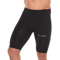 Spodnie do biegania 1/2 męskie Brubeck RUNNING FORCE. Czarne legginsy sportowe męskie Brubeck, m, bez wzorów, z elastanu, do biegania. Za 124.99 zł.