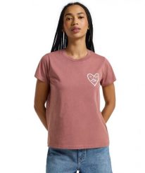 DAMSKA KOSZULKA LEE SMALL LOGO TEE HENNA 112363636. T-shirty damskie Lee, m, bez wzorów, bez kołnierzyka. Za 79.99 zł.