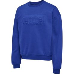 Bluza Hummel Boxy Logo. Niebieskie bluzy dla niemowląt Hummel, bez wzorów, z kauczuku, bez ramiączek, bez kaptura. Za 336.00 zł.