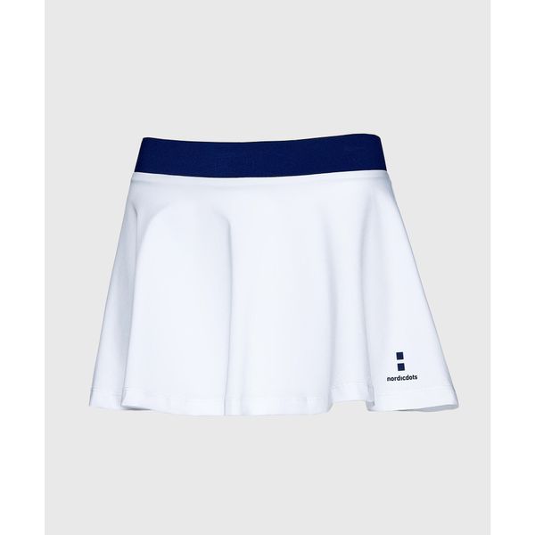 Spódnica Elegancja - Biała. Białe spódnice damskie NORDICDOTS, s, bez wzorów, z elastanu, sportowe, bez kołnierzyka, bez ramiączek, sportowe. W wyprzedaży za 111.00 zł.