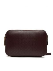 Calvin Klein Torebka Emblem Aop Elongated Camera Bag LV04F3268G Bordowy. Czerwone torebki do ręki damskie Calvin Klein, bez wzorów, ze skóry, bez dodatków. Za 279.99 zł.