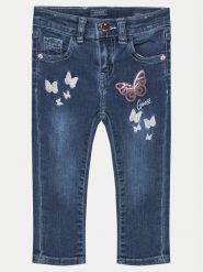 Guess Jeansy K5RA06 D4CA0 Granatowy Skinny Fit. Niebieskie jeansy dla dziewczynek Guess, z bawełny. Za 119.99 zł.