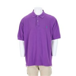 Męska koszulka polo z krótkim rękawem. Fioletowe koszulki sportowe męskie Ralph Lauren, l, bez wzorów, z materiału, bez kołnierzyka, bez ramiączek, na golfa. Za 102.20 zł.