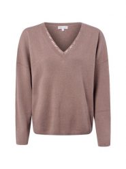 Marie Lund wełniana bluzka Kobiety Wełna merino brązowy, XS. Brązowe bluzki damskie Marie Lund, xs, bez wzorów, z wełny, bez kołnierzyka, bez ramiączek. Za 299.95 zł.