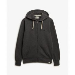 Rozpinana bluza z kapturem z monogramem Superdry. Szare bluzy męskie Superdry., m, bez wzorów, z kapturem. Za 391.95 zł.