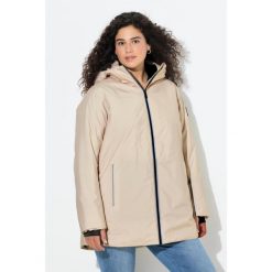 Damskie Kurtka funkcyjna HYPRAR wodoodporna trapezowy krój kaptur. Brązowe kurtki damskie Ulla Popken, plus size, bez wzorów, z materiału, bez kaptura. Za 699.99 zł.