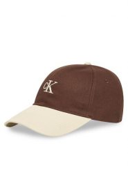 Calvin Klein Czapka z daszkiem Monogram Emb Colorblock Baseball LV04G5000G Brązowy. Brązowe rękawiczki męskie Calvin Klein, bez wzorów, z bawełny. Za 169.99 zł.