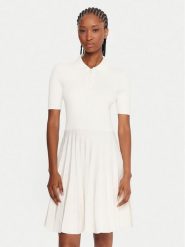Lacoste Sukienka codzienna EF5803 Écru Regular Fit. Sukienki damskie Lacoste, na co dzień, bez wzorów, z syntetyku, bez kołnierzyka, bez ramiączek, proste. Za 889.99 zł.
