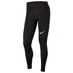 Leginsy sportowe męskie Nike Dry Gardien Padded GK Tights. Czarne legginsy sportowe męskie Nike, m, bez wzorów, z elastanu, do piłki nożnej. Za 258.05 zł.