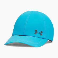 Czapka z daszkiem męska Under Armour Launch. Niebieskie czapki i kapelusze męskie Under Armour, bez wzorów, sportowe. Za 129.99 zł.