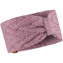 Opaska BUFF Knitted Headband CARYN. Czerwone czapki i kapelusze damskie Buff, na zimę, bez wzorów, z dzianiny, sportowe. W wyprzedaży za 102.54 zł.