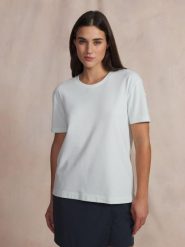 T-shirt damski TBS Romea. Niebieskie t-shirty damskie TBS, m, bez wzorów, z bawełny, klasyczne, bez kołnierzyka. Za 197.50 zł.